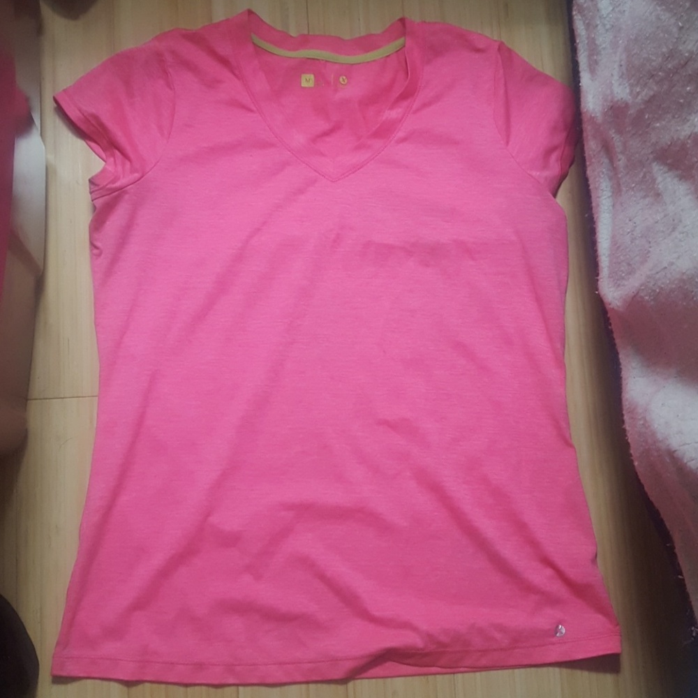 Neon pink workout top
